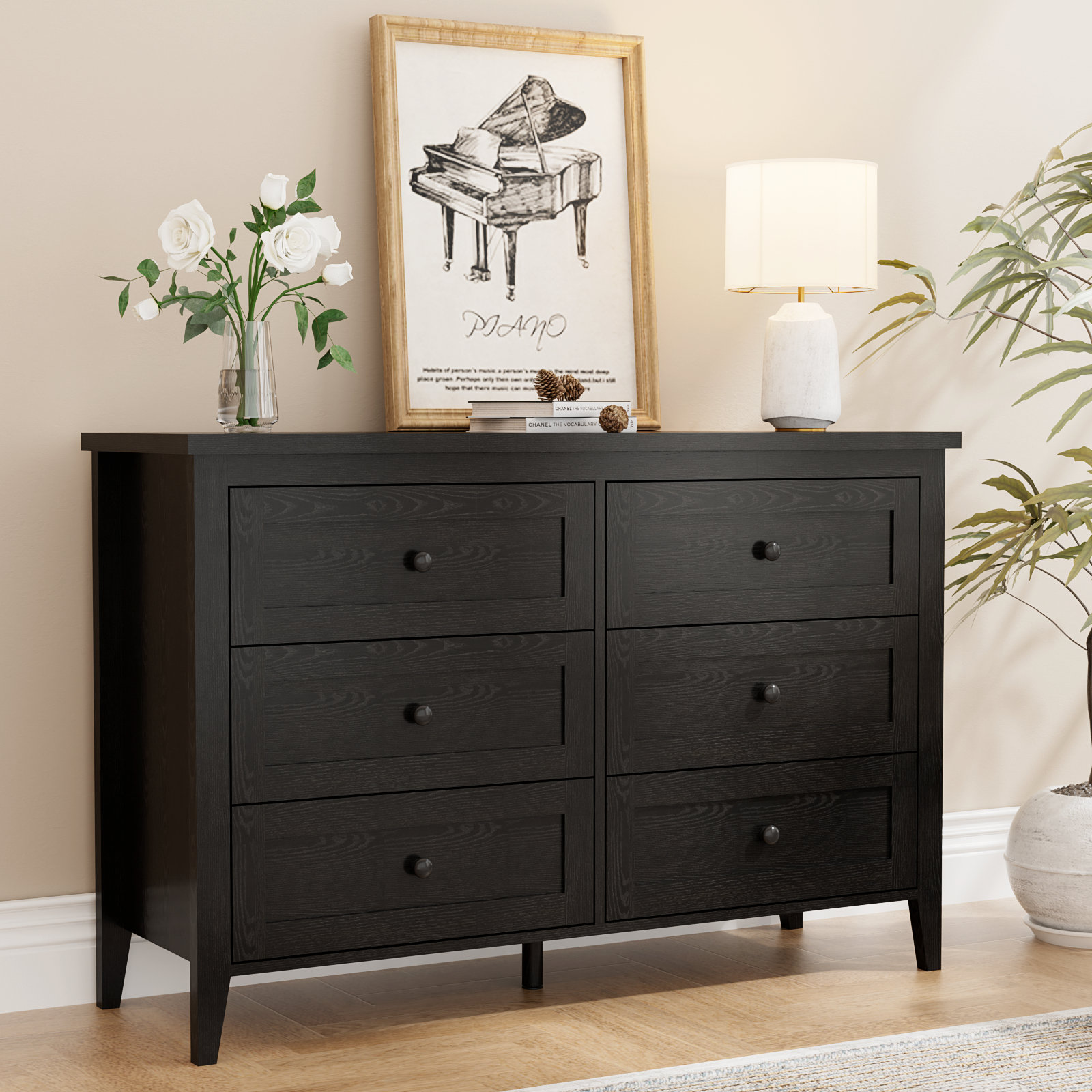 Latitude Run® Wilma 6 Drawer Double Dresser For Bedroom & Reviews
